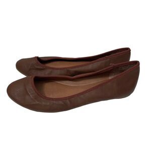 Lucky Brand Brown Leather Round Toe Flats